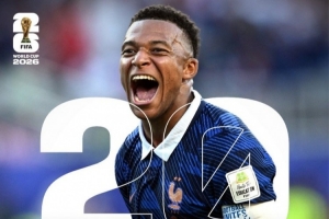 FIFA曬姆巴佩數據海報：最年輕出戰20場世界杯球員，最快打進20球